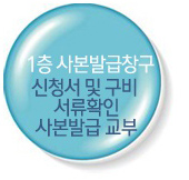 1층 사본발급창구-신청서 및 구비서류확인사본발급 교부